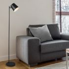 Moderne vloerlamp Suraya, zwart, 4,5w geintegreerd LED