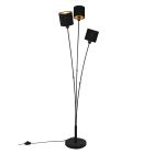 Zwarte vloerlamp modern, Koge, met schakelaar