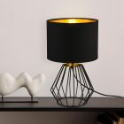 Moderne tafellamp Kjell, zwart, metaal