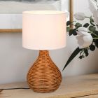 Rotan tafellamp bruin, Annieke