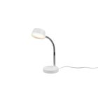 Witte bureaulamp modern, Fabio, 4,5W, 3000K LED, met schakelaar