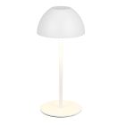 Witte oplaadbare tafellamp kunststof, Mikhail, 2W, 3000K LED, IP44, met touchdimmer