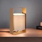 Bruine tafellamp modern, Radhika, met schakelaar