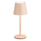 Bruine oplaadbare tafellamp metaal, Priya, 1,6W, warm tot koud wit verstelbare LED, 3-staps dimbaar