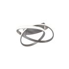 Nikkelen plafonniere Sanura, metaal, modern, 18 watt