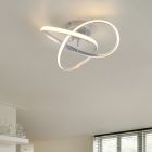 Zilveren plafondlamp design, Suat, 15W, 3000K LED