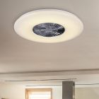 Chromen plafondventilator modern, Damia, 60W, warm tot koud wit verstelbare LED, met afstandsbediening