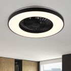 Zwarte plafondventilator modern, Maurits, 40W, warm tot koud wit verstelbare LED, met afstandsbediening