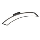 Zwarte plafonnière modern, Ruurd, 23W, 3000K LED