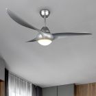 Grijze plafondventilator Marisa, kunststof, modern, 20w, warm tot koud wit verstelbare LED