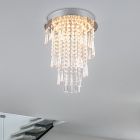 Chromen kroonluchter design, Sjon, 18W, warm tot koud wit verstelbare LED, 3-staps dimbaar
