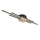 Zwarte plafonnière modern, Saloua, 20W, 3000K LED, 3-staps dimbaar