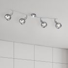 Chrome plafondspot Omari, metaal, modern