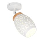 Witte wandspot modern, Delana, met schakelaar