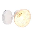 Rotan wandlamp bruin, Sijmen, met schakelaar