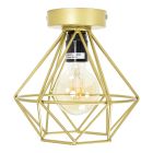 Stoere, industrie plafondlamp Merlon, gaaslook