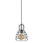 Industriële hanglamp Dexter, zwart, rond