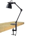 Industriële klemlamp Morani, Vintage zwart