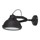 Zwarte, industriële wandlamp Fien