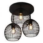 Industriële plafondlamp zwart, Wiro