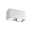 Moderne witte opbouwspot Harup, 2-spots