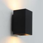 Zwarte wandlamp Friso, zwart