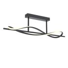 Moderne plafondlamp zwart, Levon, 30W, 3000K LED, 3-staps dimbaar