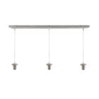Aluminium hanglamp zonder kap chroom, Rika