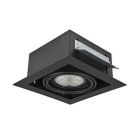 Zwarte inbouwspot Wilhelm, metaal, AR111