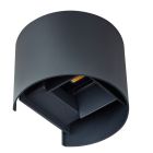 Donkergrijze up down buiten wandlamp 7W, 4000K, IP54