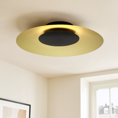 Gouden plafonnière Denyse, metaal, modern, 15w, 3000K LED
