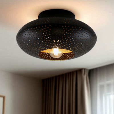 Oosterse plafondlamp zwart, Hila