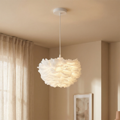 Stoffen hanglamp wit, Suzie