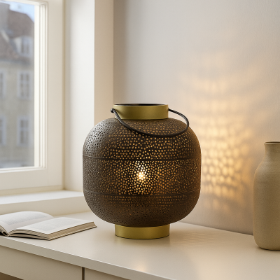 Moderne tafellamp Sivar, zwart, metaal, medium
