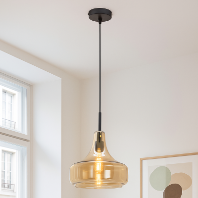 Moderne hanglamp amber, Yael