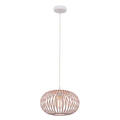 Industriële hanglamp oud roze, Lieve