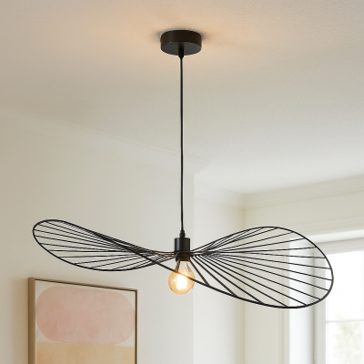 Retro hanglamp zwart, Jolinda