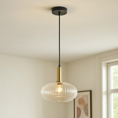 Retro hanglamp transparant, Charlois