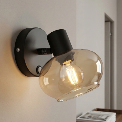 Design wandspot amber, Skip, met schakelaar