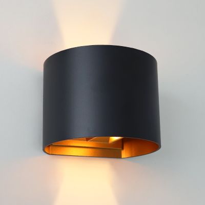 Moderne up down wandlamp zwart, Dion, IP65