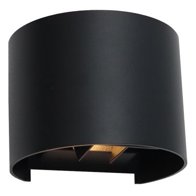 Moderne smart wandlamp zwart, Dion, 6W, RGBW LED, IP65