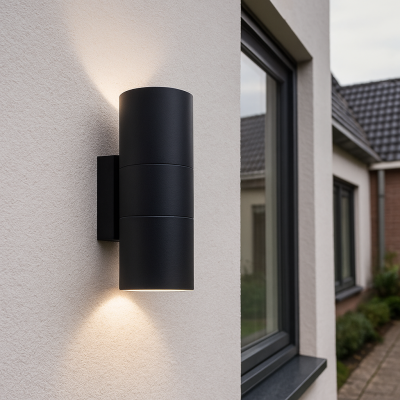 Up-down lighter Pedro - mat zwart