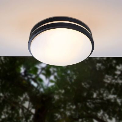 Kunststof buitenlamp zwart, James, IP44