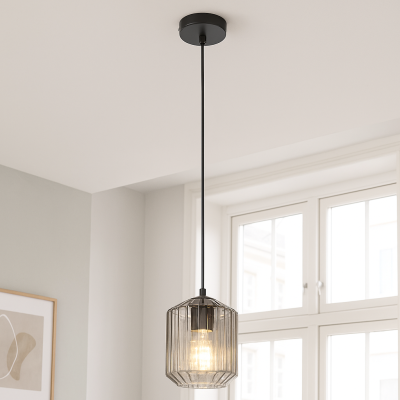 Retro hanglamp transparant, Jisca