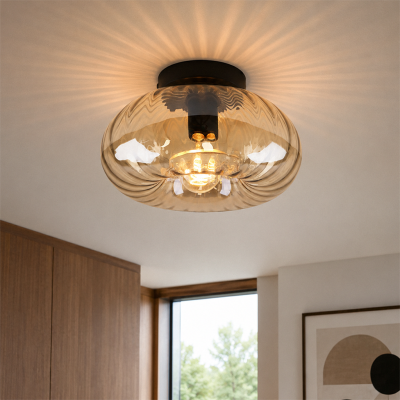 Retro plafondlamp amber, Diane