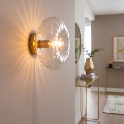 Retro wandlamp transparant, Diane