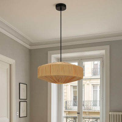 Papieren hanglamp bruin, Daisy