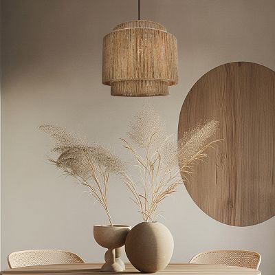 Landelijke hanglamp bruin, Sanny