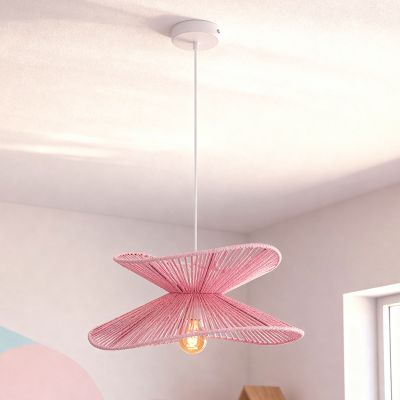 Papieren hanglamp roze, Rosalie