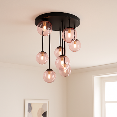 Design plafondlamp roze, Stacy